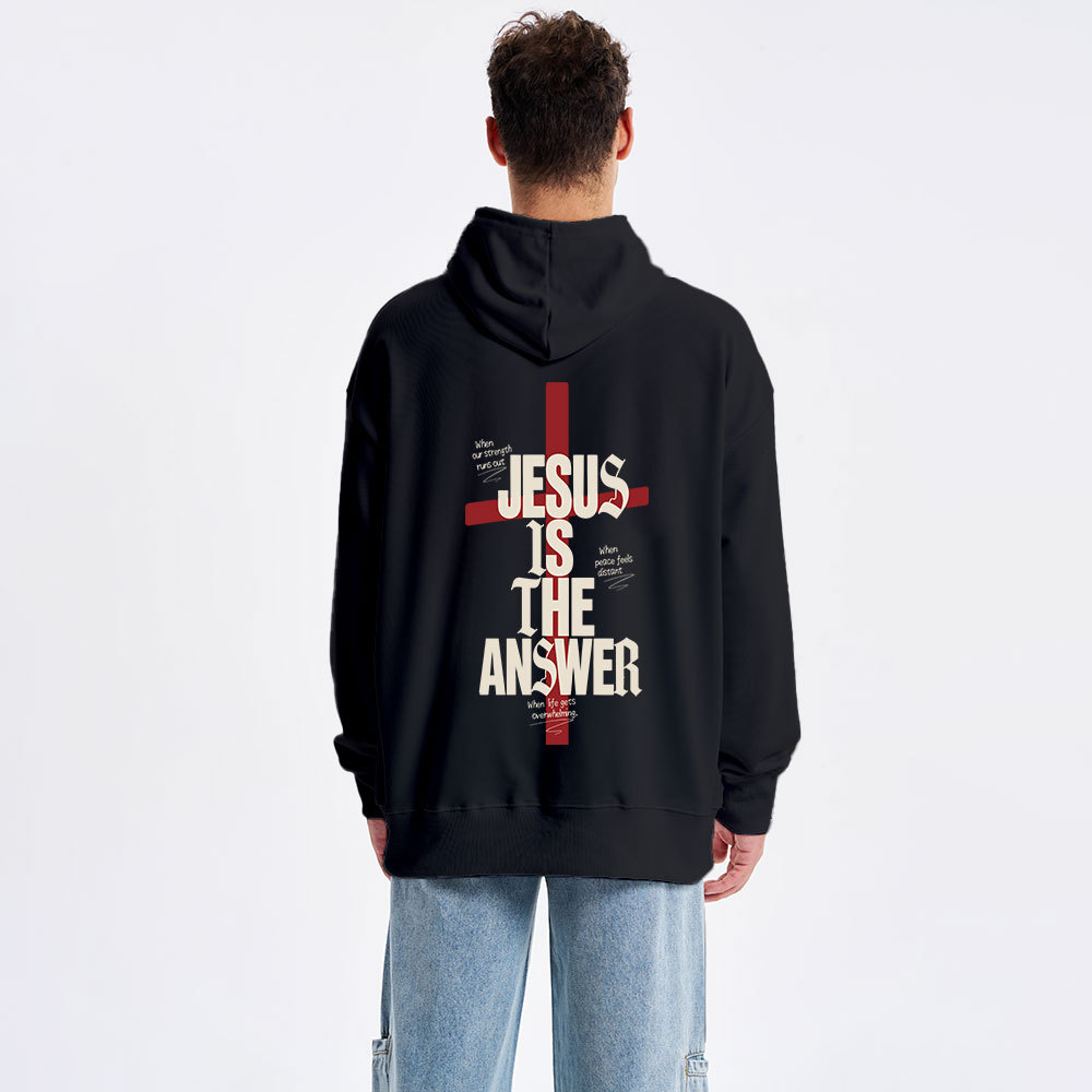 Jesus Is The Answer Classic Christian Hoodie