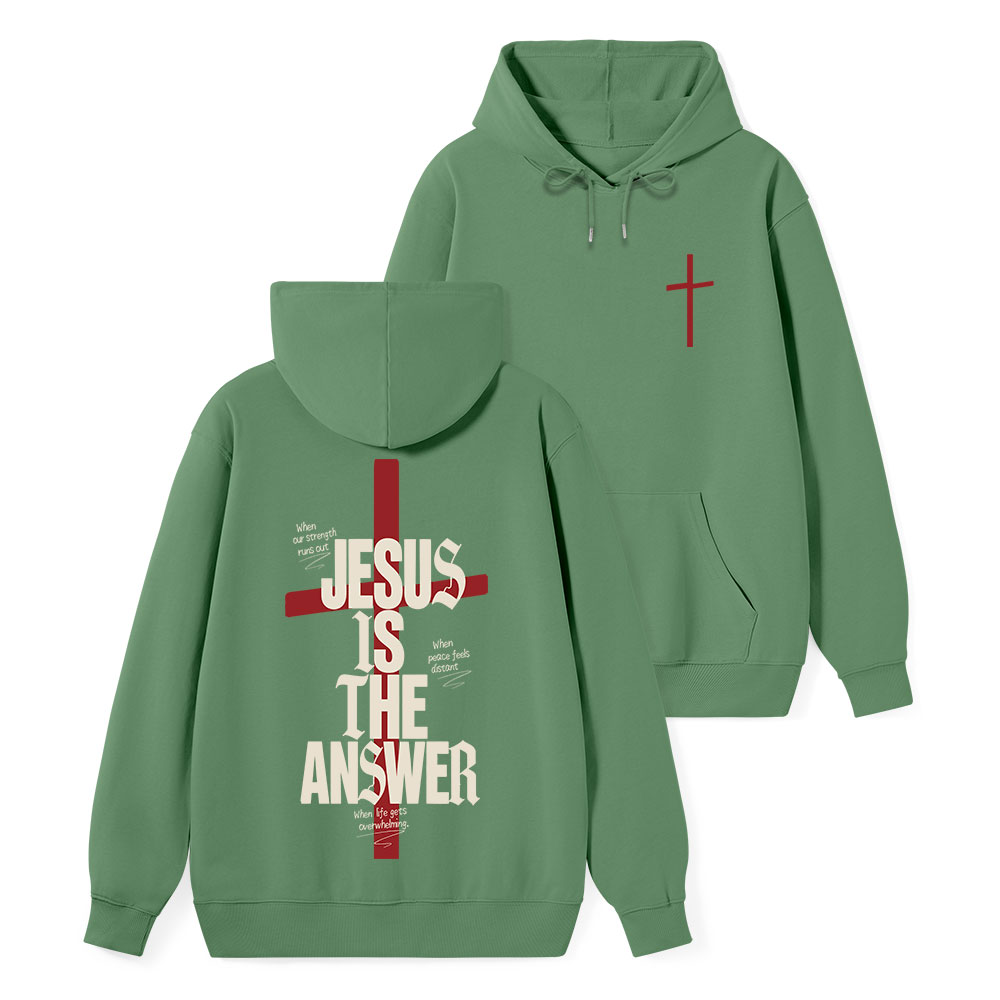 Jesus Is The Answer Classic Christian Hoodie
