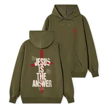 Jesus Is The Answer Classic Christian Hoodie
