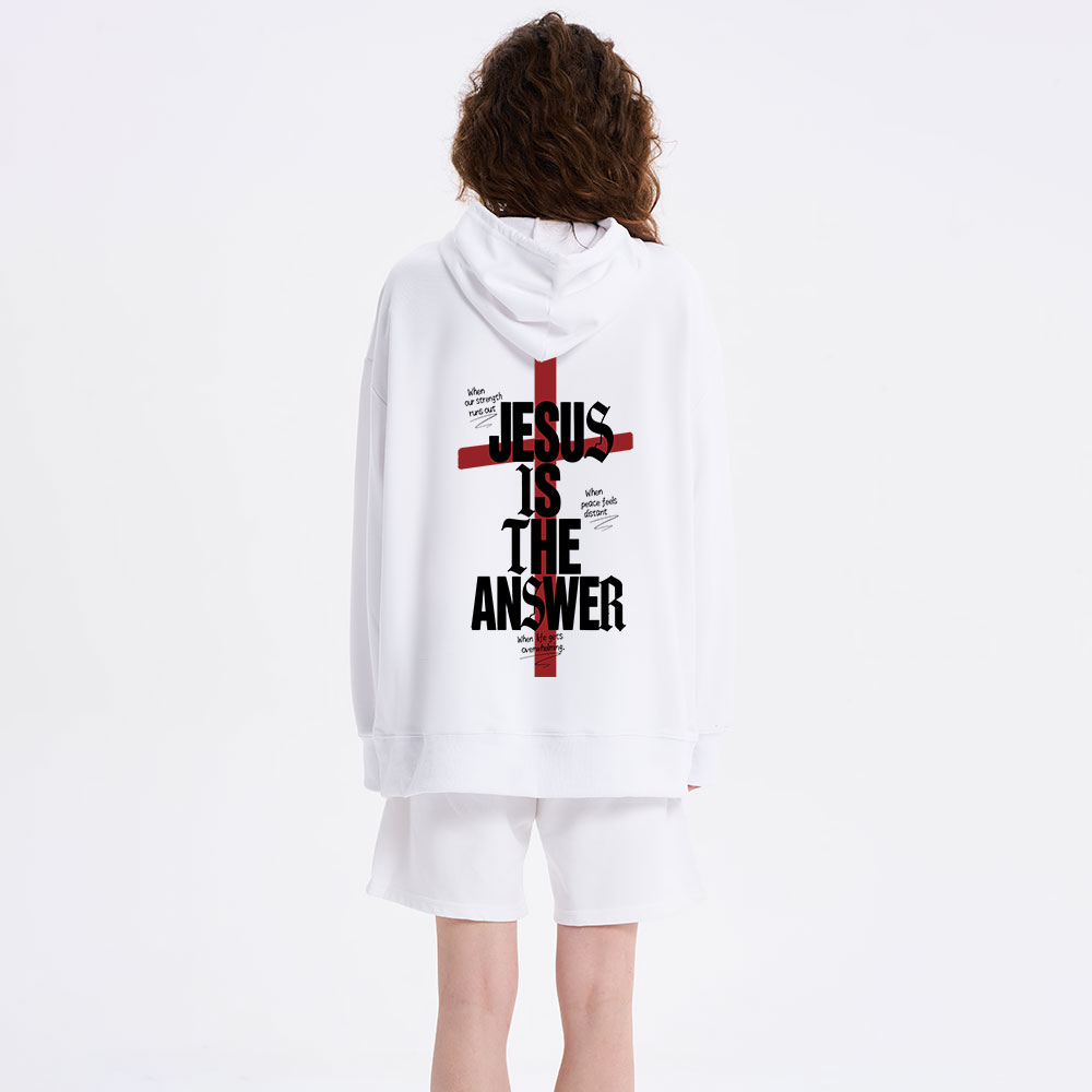Jesus Is The Answer Classic Christian Hoodie