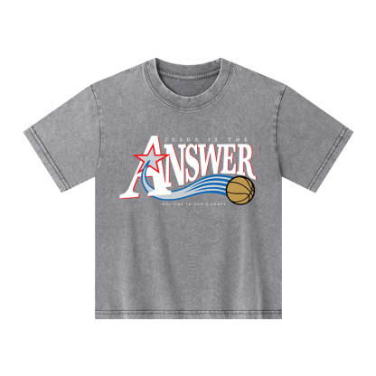 Jesus Is The Answer Kid Washed T-Shirt