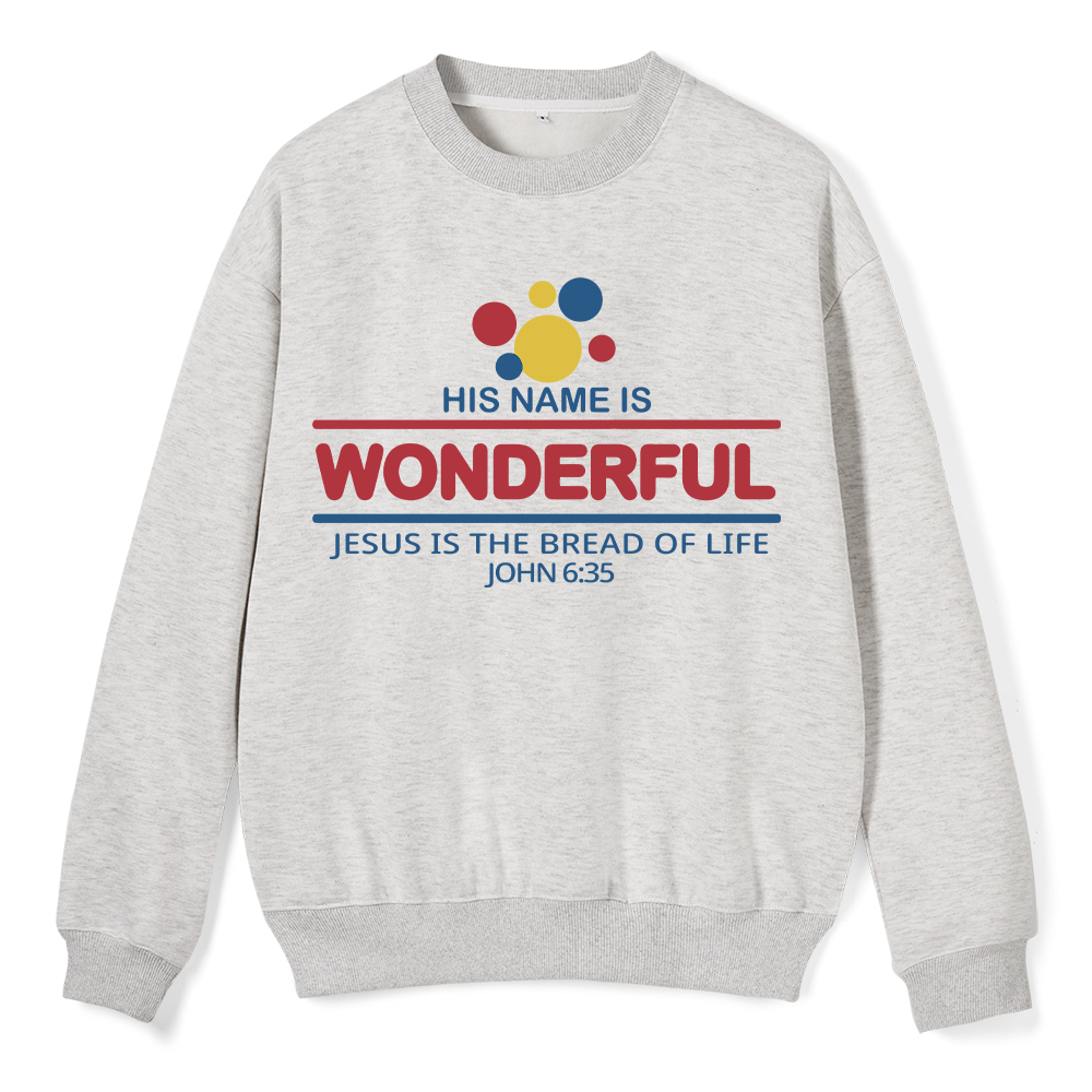 Jesus Is The Bread Of Life Christian Fleece Sweatshirt