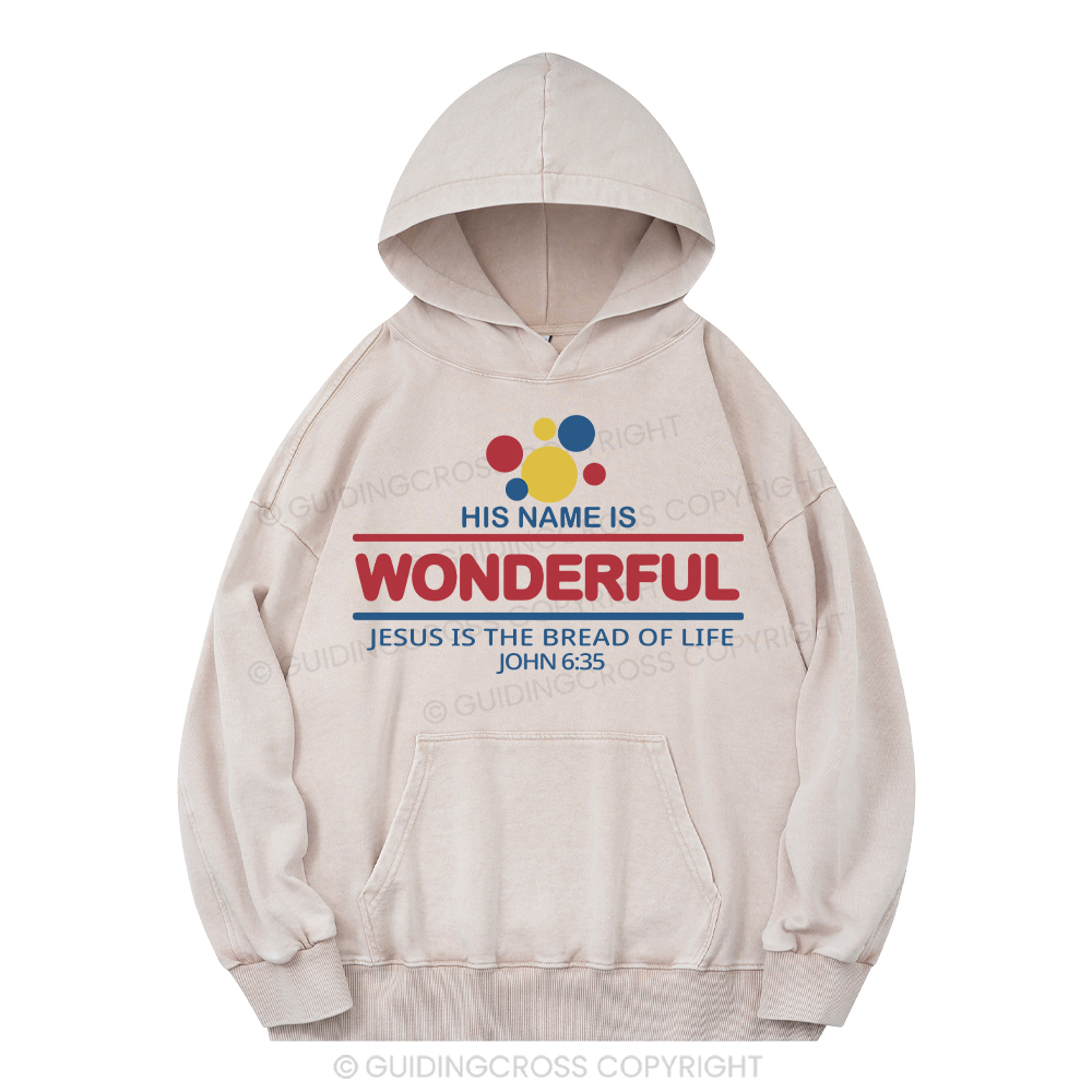 Jesus Is The Bread Of Life Christian Washed Hoodie