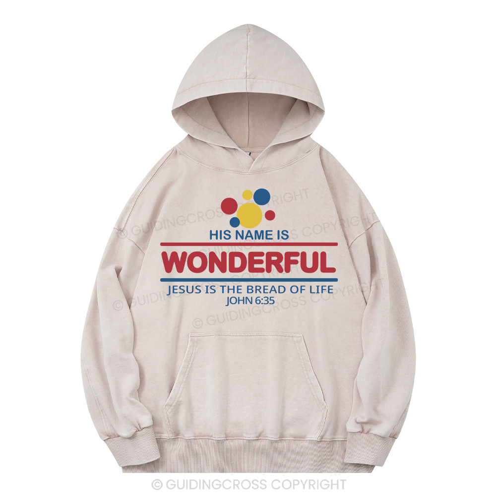 Jesus Is The Bread Of Life Christian Washed Hoodie