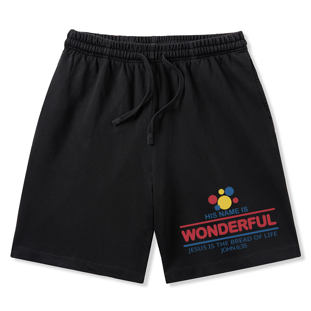 Jesus Is The Bread Of Life Christian Washed Shorts