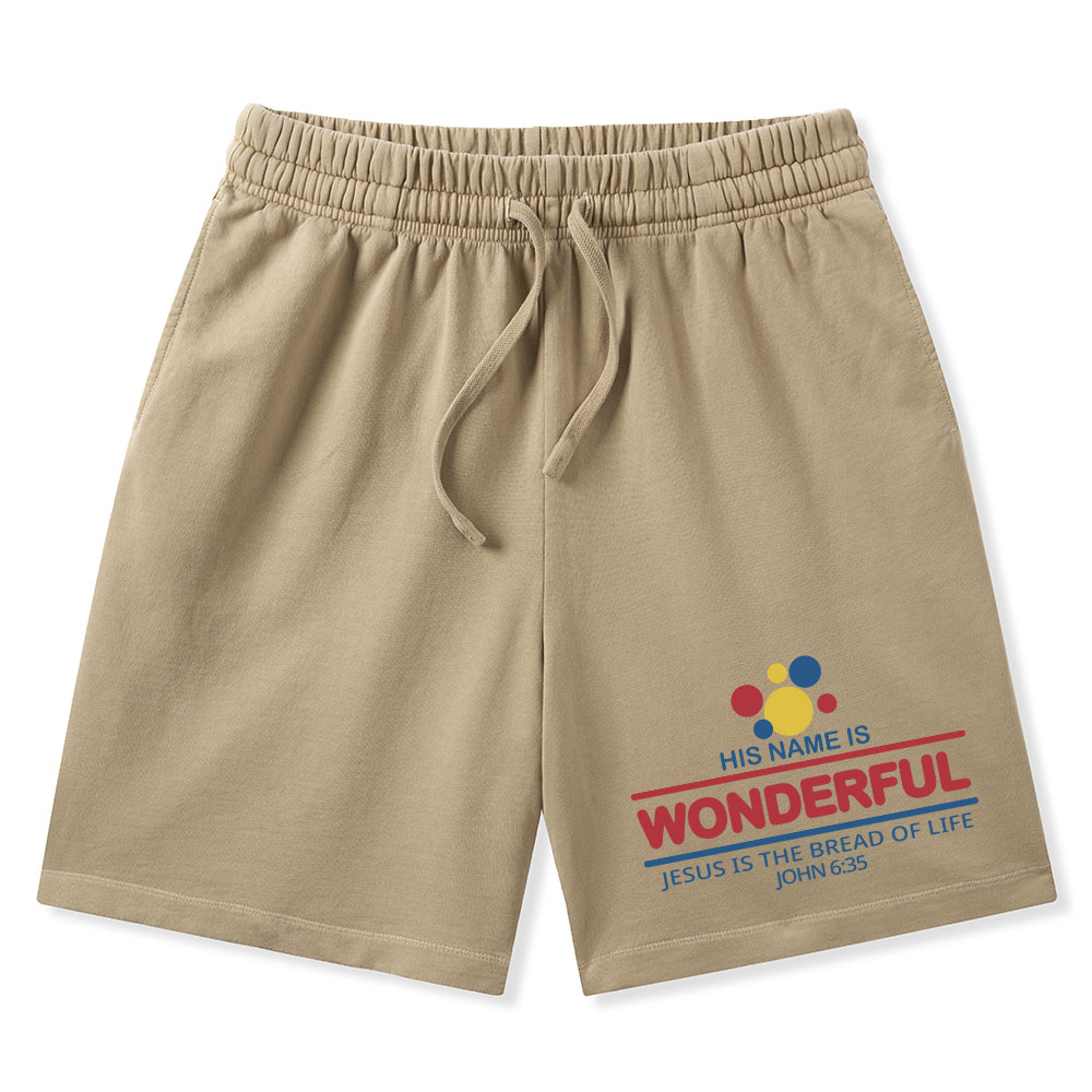Jesus Is The Bread Of Life Christian Washed Shorts