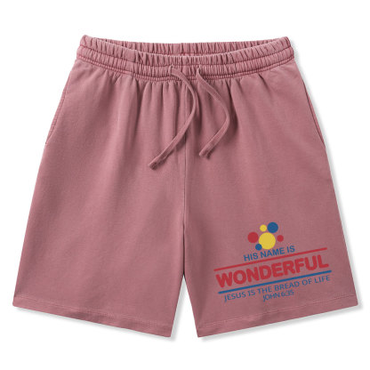 Jesus Is The Bread Of Life Christian Washed Shorts