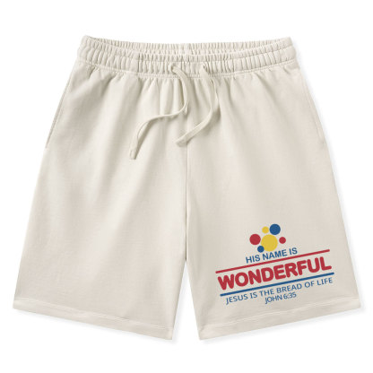 Jesus Is The Bread Of Life Christian Washed Shorts