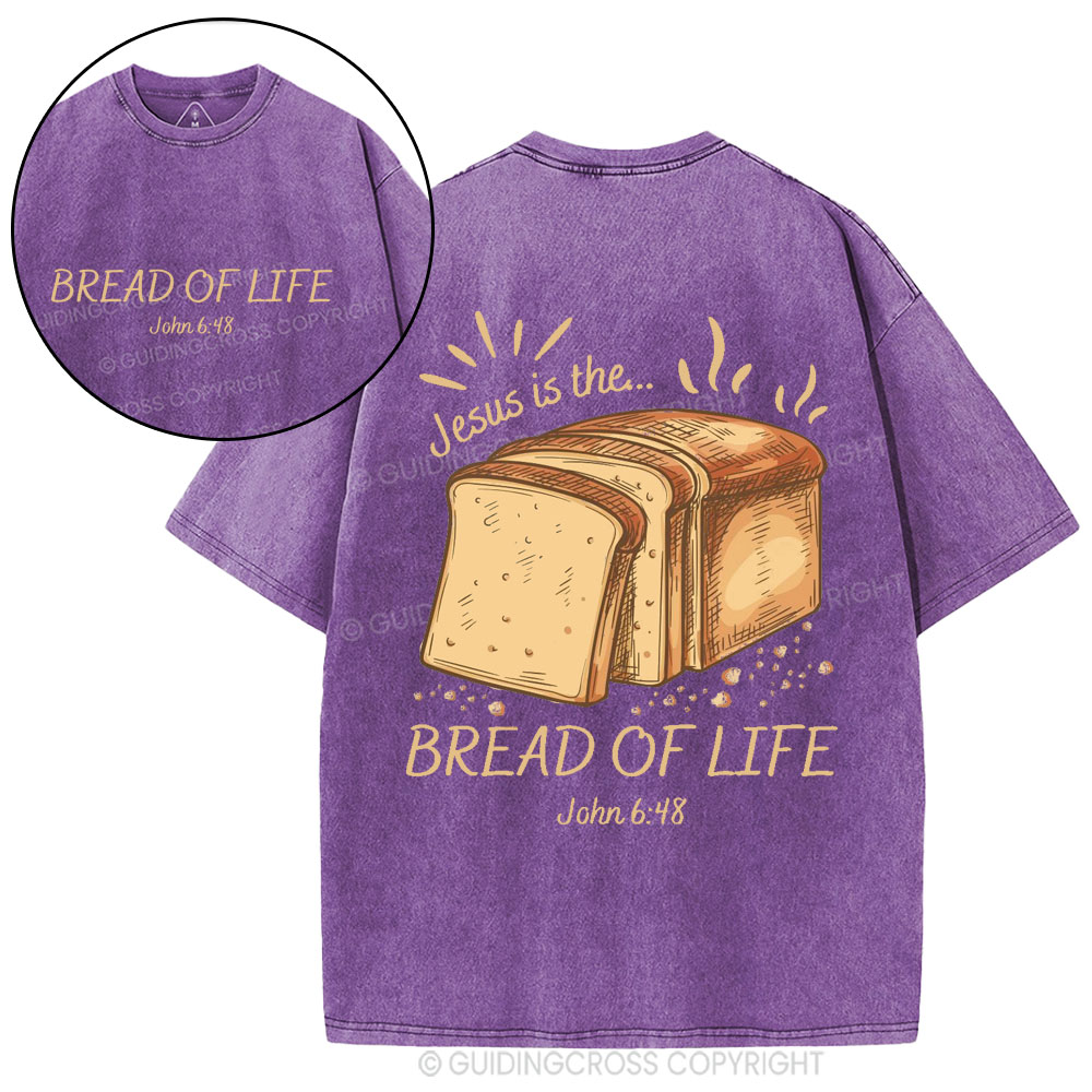 Jesus Is The Bread Of Life Christian Washed T-Shirt