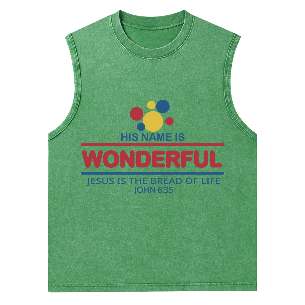 Jesus Is The Bread Of Life Christian Washed Tank Top
