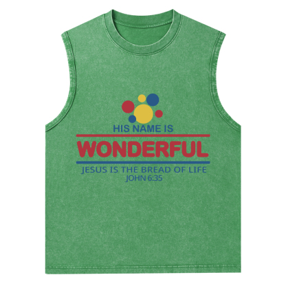 Jesus Is The Bread Of Life Christian Washed Tank Top