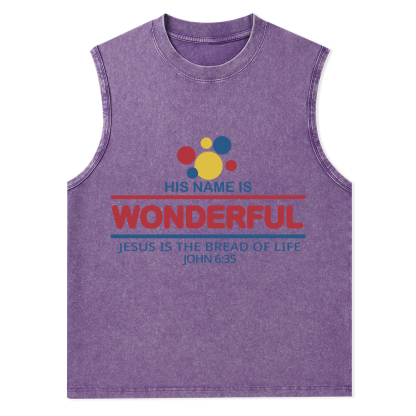 Jesus Is The Bread Of Life Christian Washed Tank Top