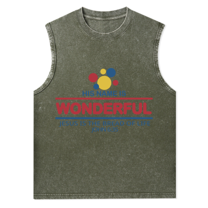 Jesus Is The Bread Of Life Christian Washed Tank Top