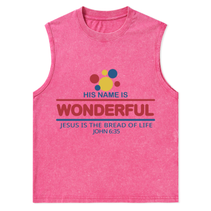 Jesus Is The Bread Of Life Christian Washed Tank Top