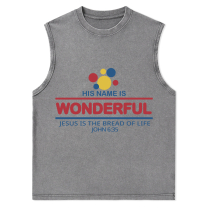 Jesus Is The Bread Of Life Christian Washed Tank Top