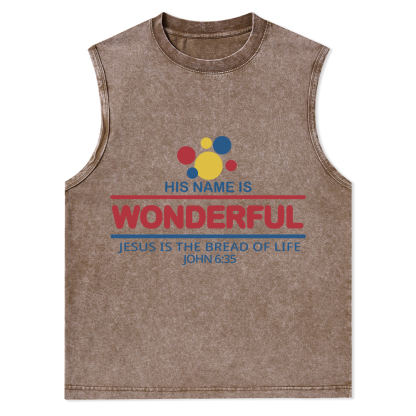 Jesus Is The Bread Of Life Christian Washed Tank Top