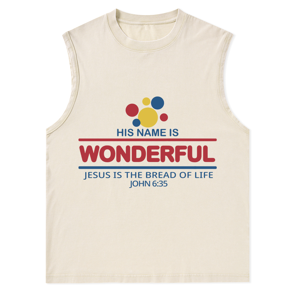 Jesus Is The Bread Of Life Christian Washed Tank Top