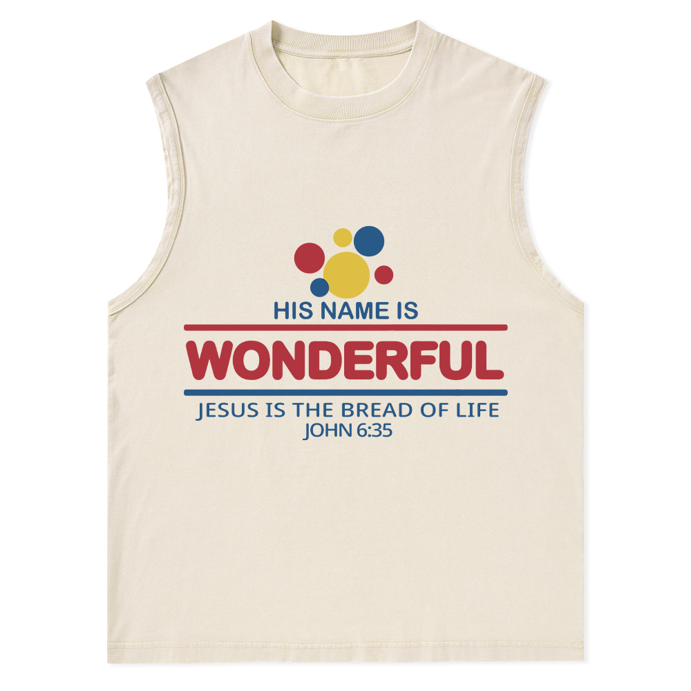 Jesus Is The Bread Of Life Christian Washed Tank Top