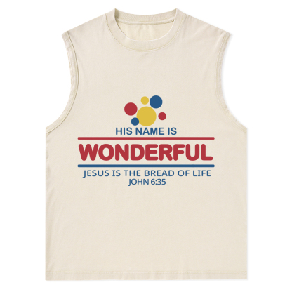 Jesus Is The Bread Of Life Christian Washed Tank Top