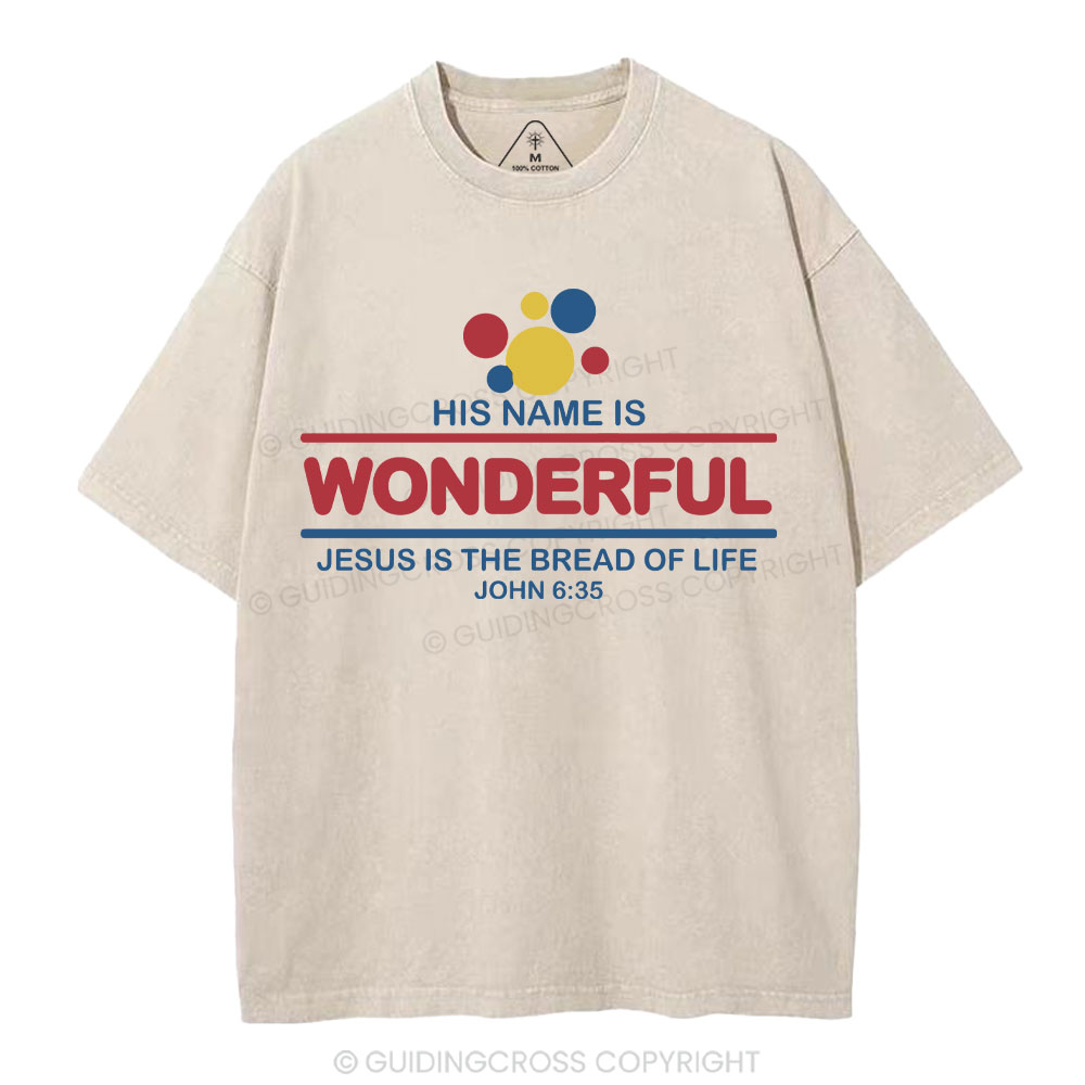 Jesus Is The Bread Of Life Chrsitian Washed T-Shirt