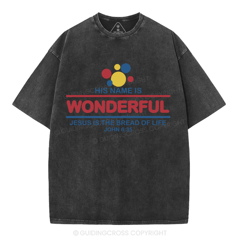 Jesus Is The Bread Of Life Chrsitian Washed T-Shirt