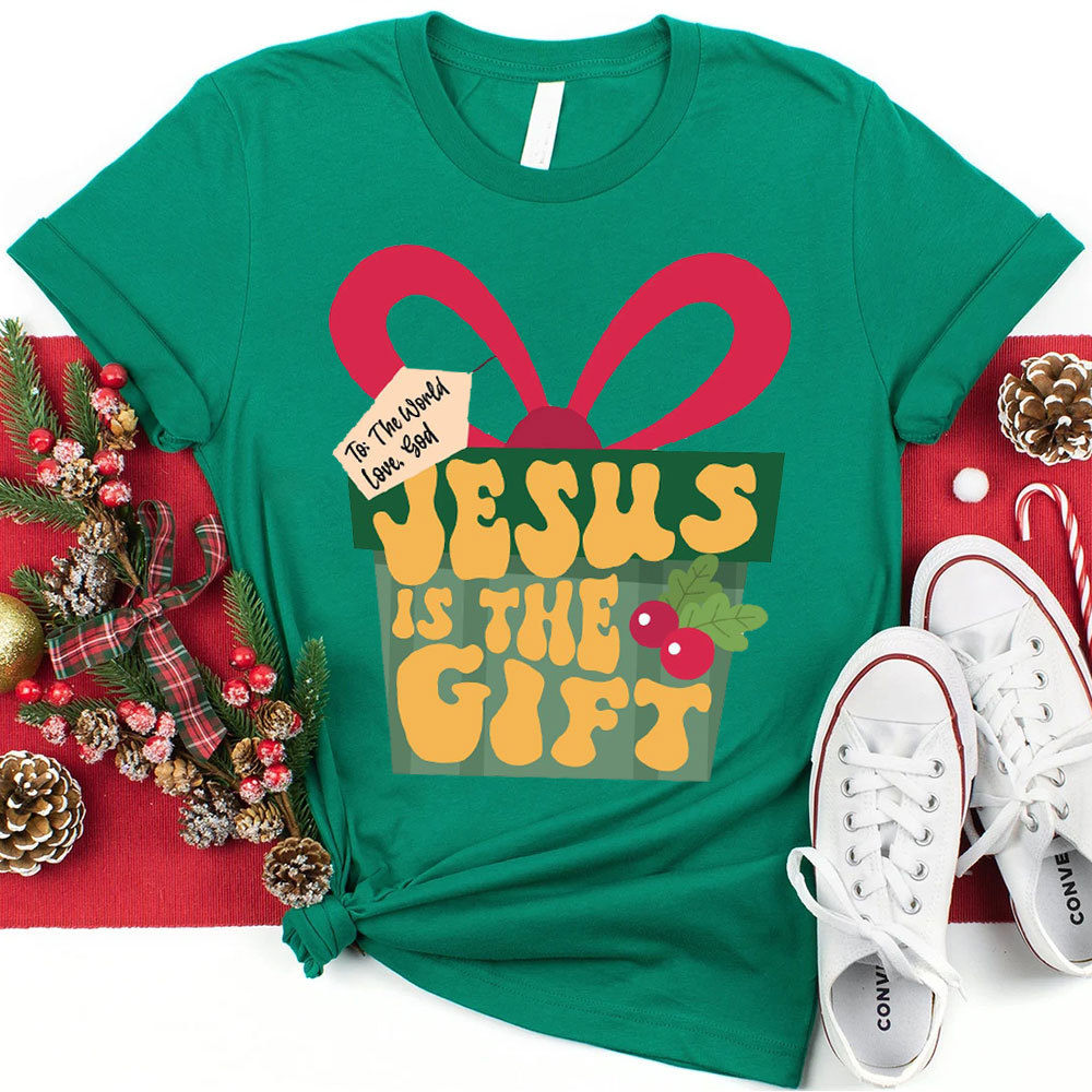 Jesus Is The Gift Christian Christmas T-Shirt