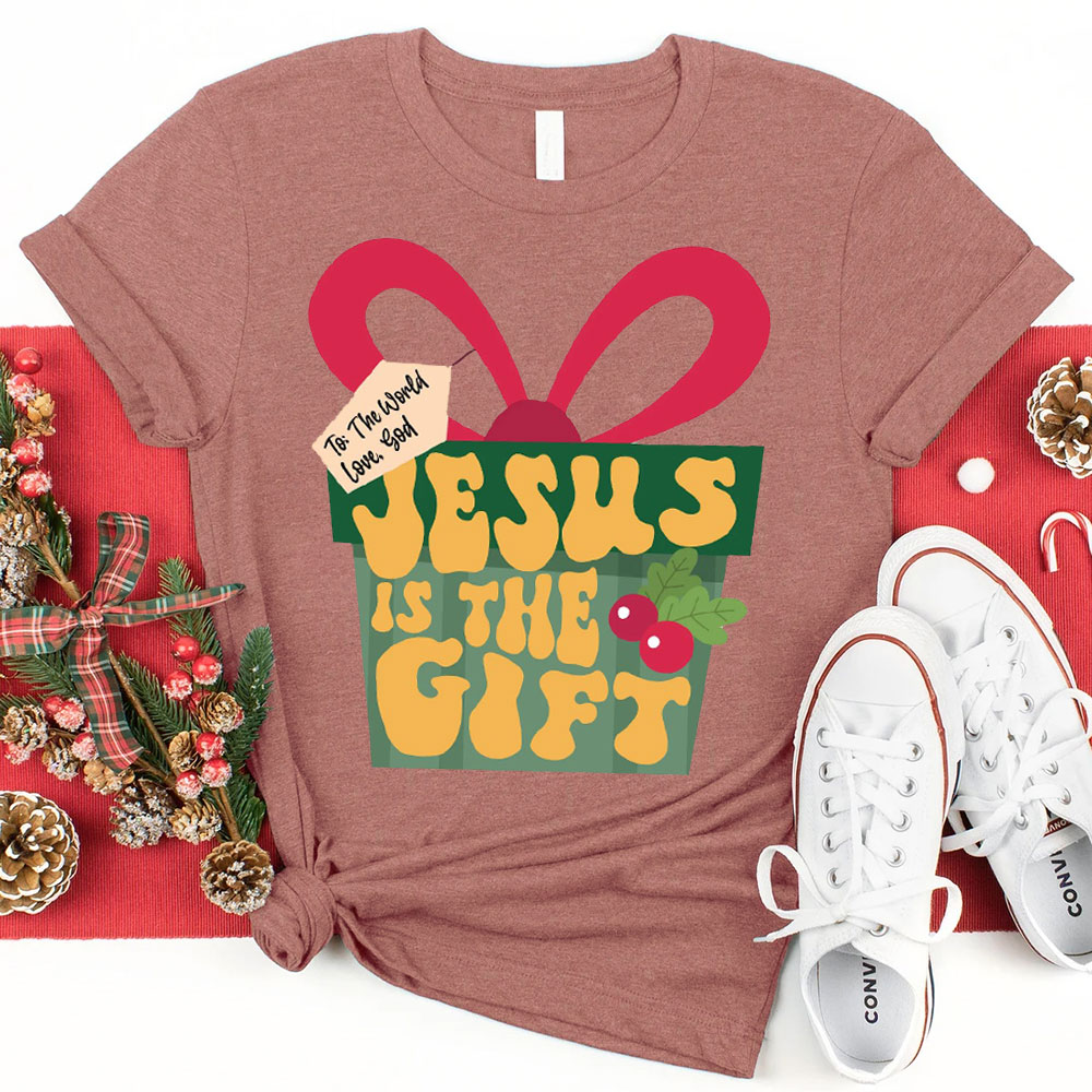 Jesus Is The Gift Christian Christmas T-Shirt