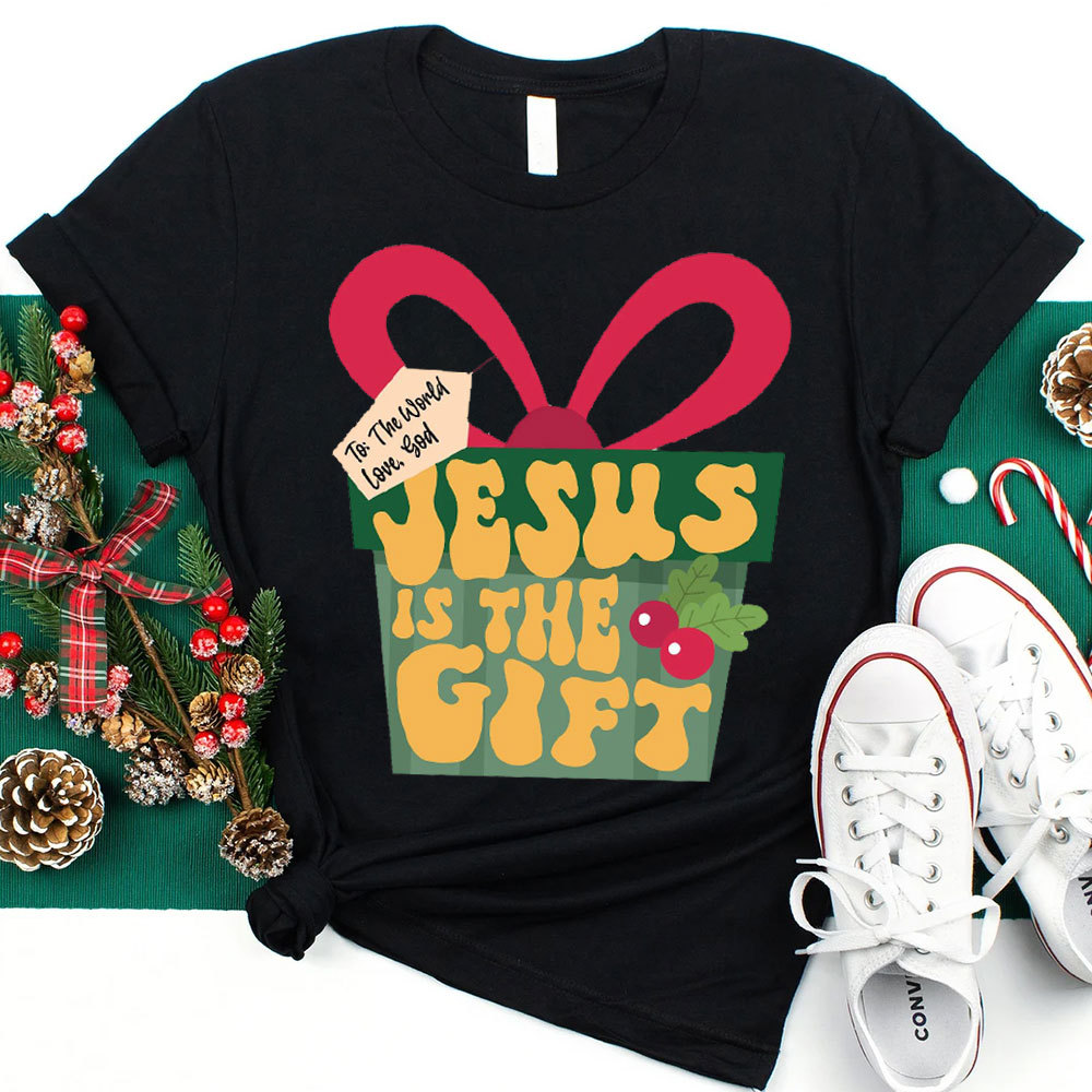 Jesus Is The Gift Christian Christmas T-Shirt