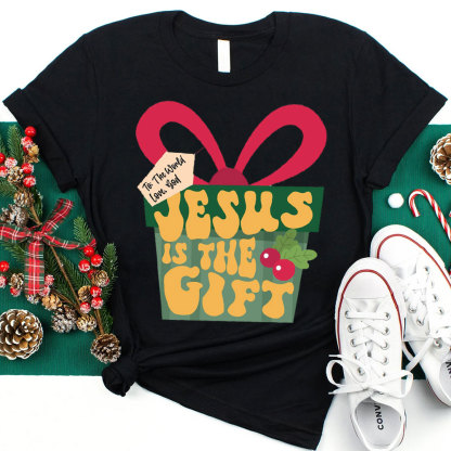 Jesus Is The Gift Christian Christmas T-Shirt