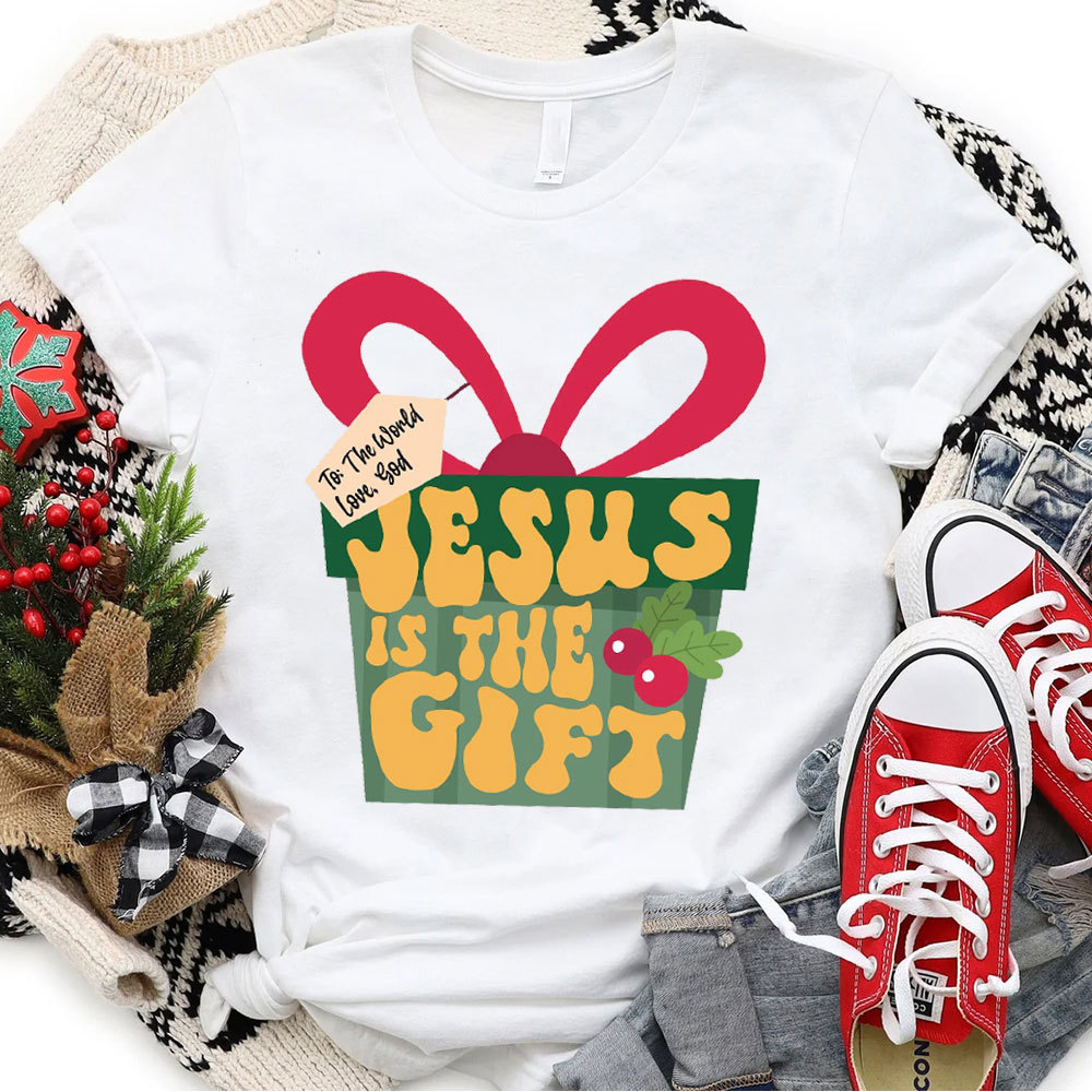 Jesus Is The Gift Christian Christmas T-Shirt