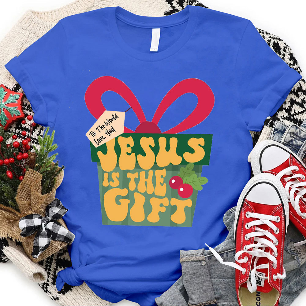 Jesus Is The Gift Christian Christmas T-Shirt