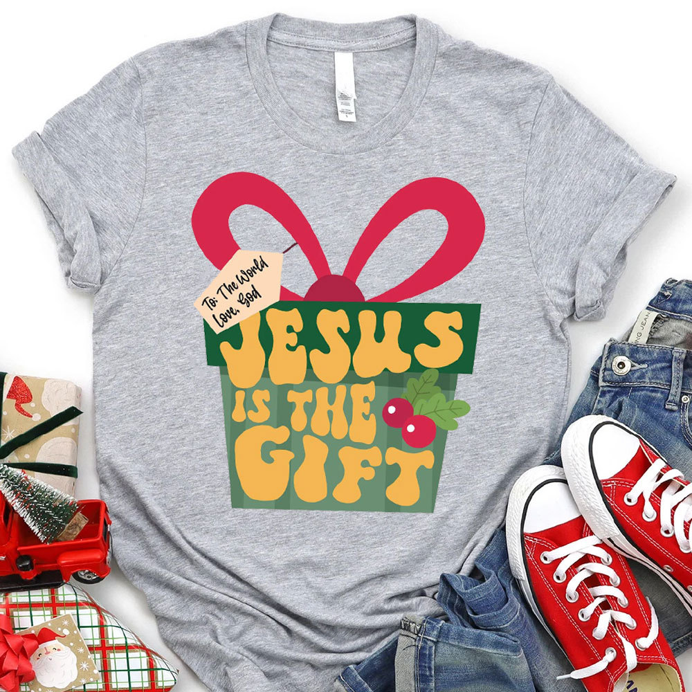 Jesus Is The Gift Christian Christmas T-Shirt