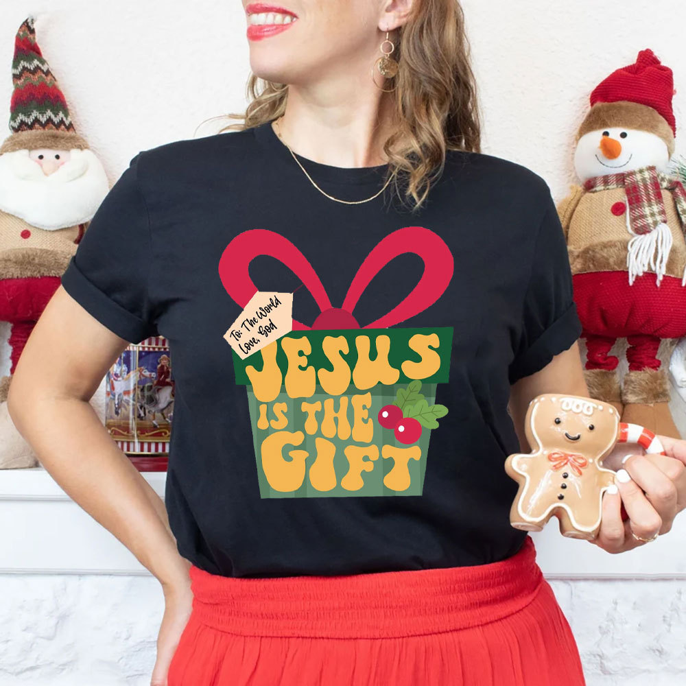 Jesus Is The Gift Christian Christmas T-Shirt