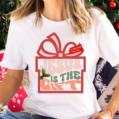 Jesus Is The Gift Christmas Christian T-Shirt