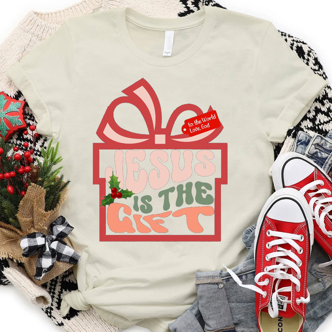 Jesus Is The Gift Christmas Christian T-Shirt