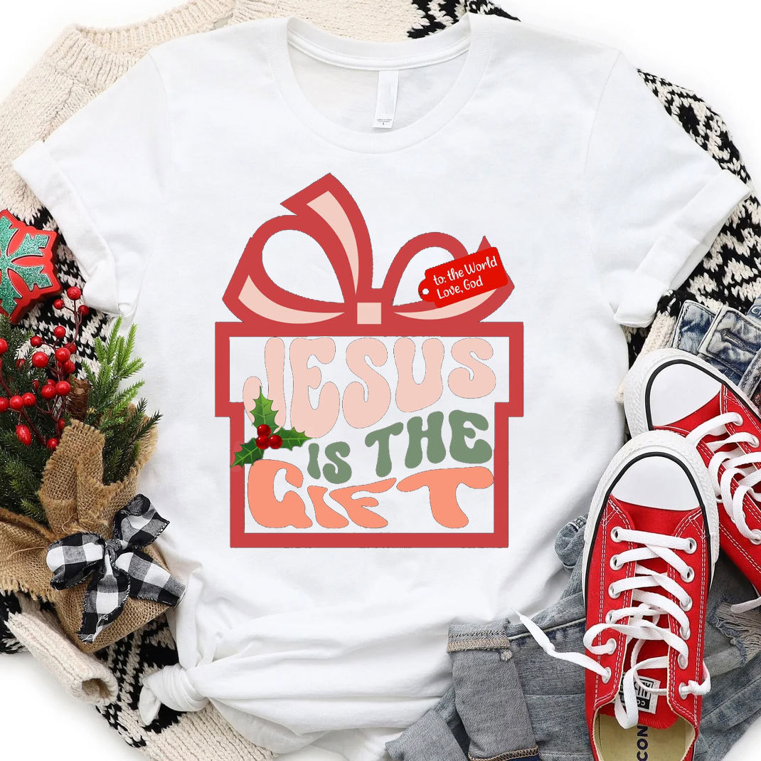 Jesus Is The Gift Christmas Christian T-Shirt