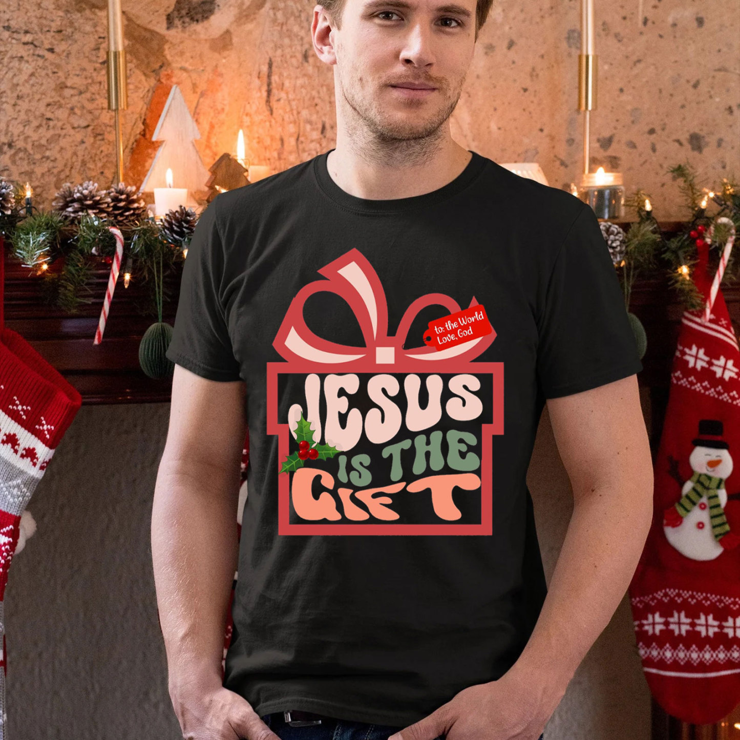 Jesus Is The Gift Christmas Christian T-Shirt