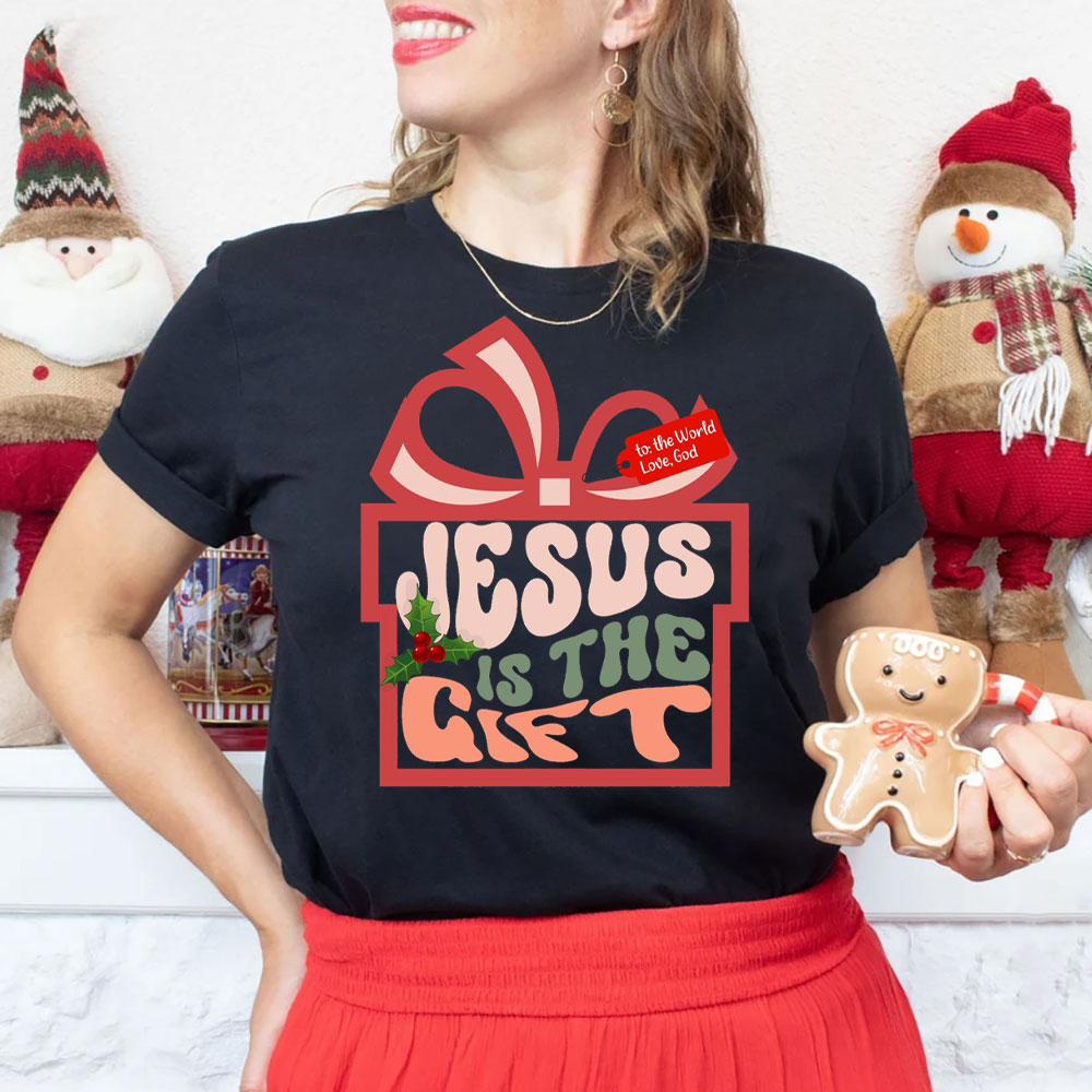 Jesus Is The Gift Christmas Christian T-Shirt