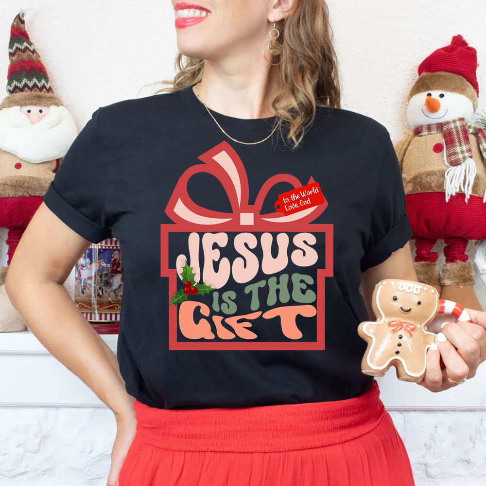 Jesus Is The Gift Christmas Christian T-Shirt