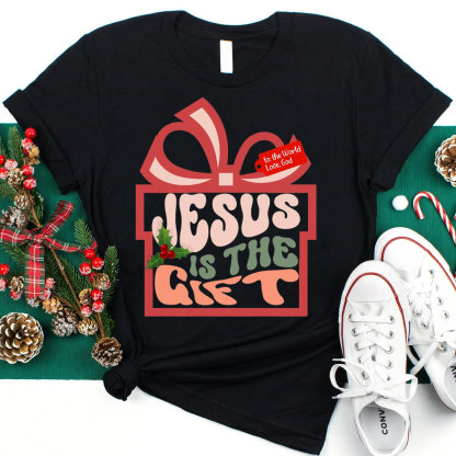Jesus Is The Gift Christmas Christian T-Shirt