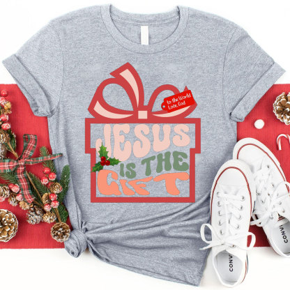 Jesus Is The Gift Christmas Christian T-Shirt