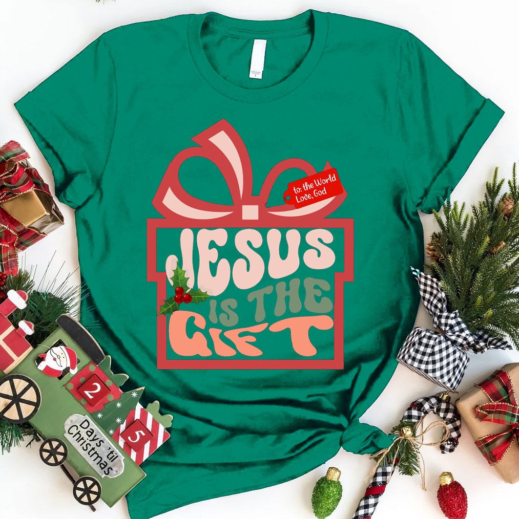 Jesus Is The Gift Christmas Christian T-Shirt