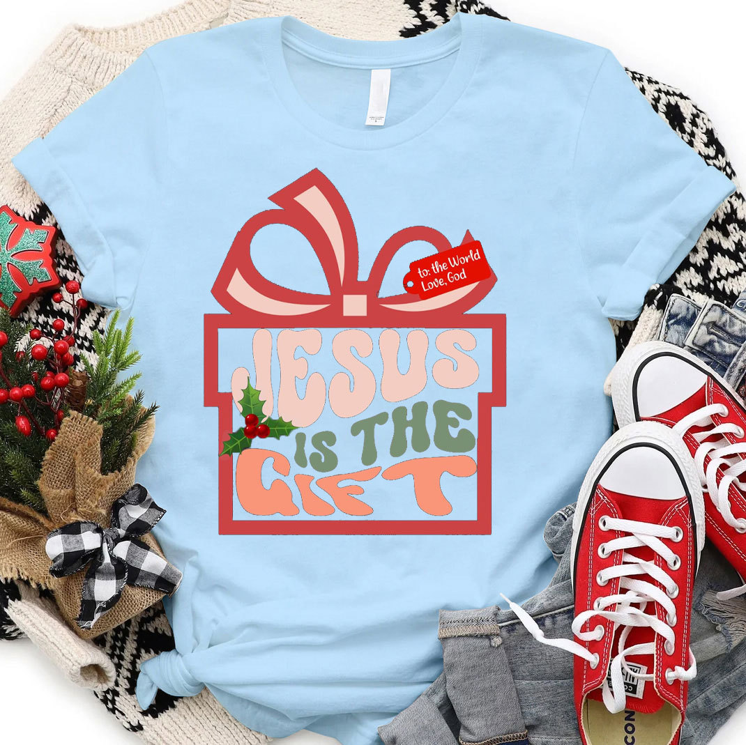 Jesus Is The Gift Christmas Christian T-Shirt