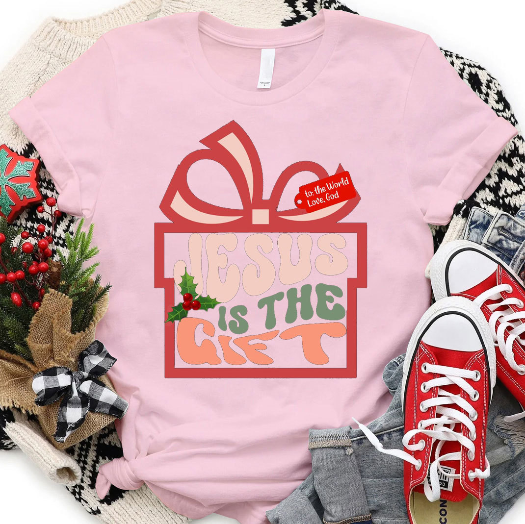 Jesus Is The Gift Christmas Christian T-Shirt