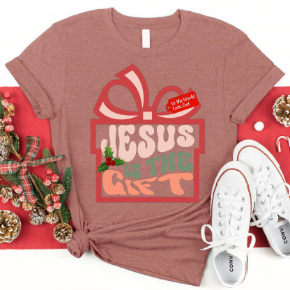 Jesus Is The Gift Christmas Christian T-Shirt