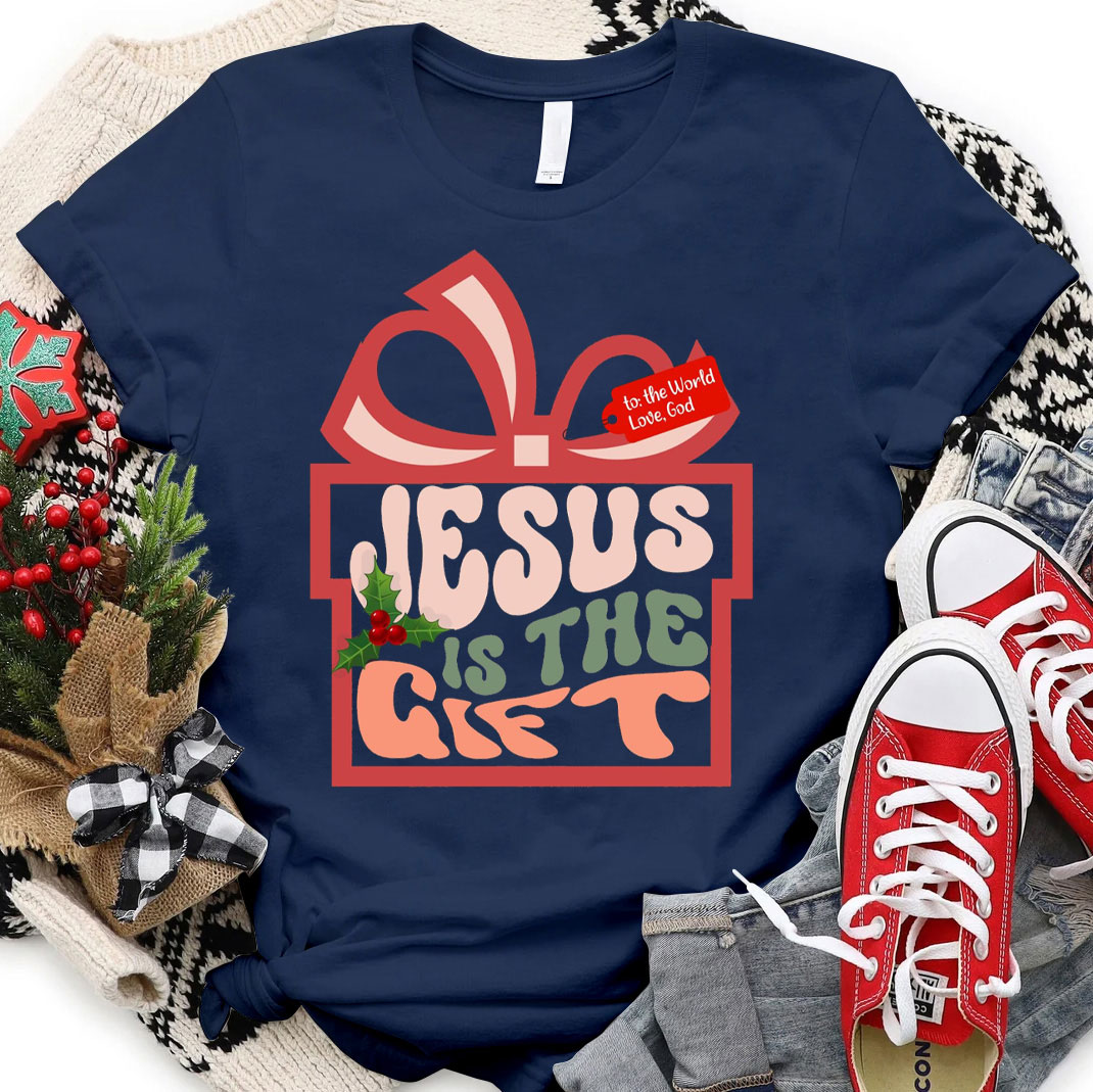 Jesus Is The Gift Christmas Christian T-Shirt