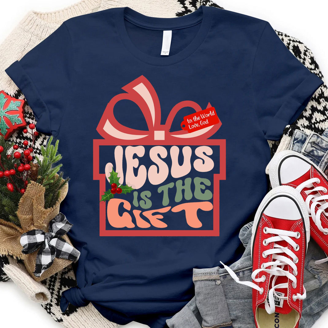 Jesus Is The Gift Christmas Christian T-Shirt