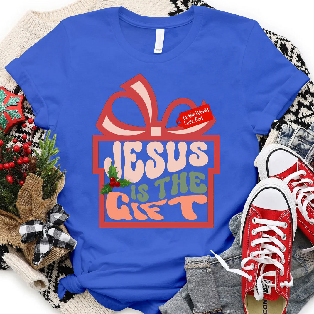 Jesus Is The Gift Christmas Christian T-Shirt