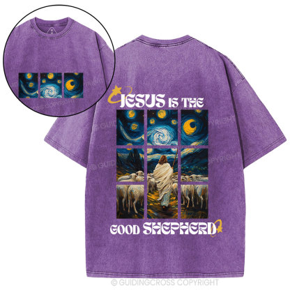 Jesus Is The Good SHepherd  Christian Washed T-Shirt