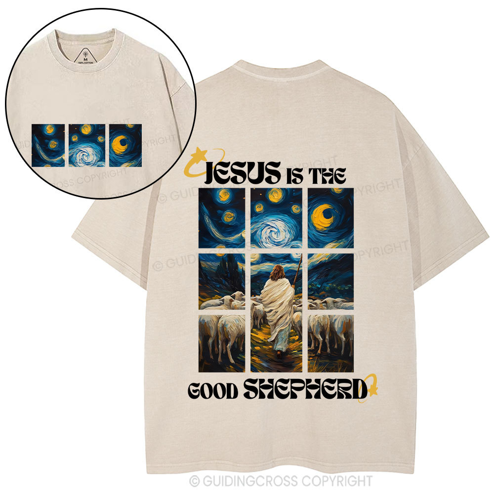 Jesus Is The Good SHepherd  Christian Washed T-Shirt